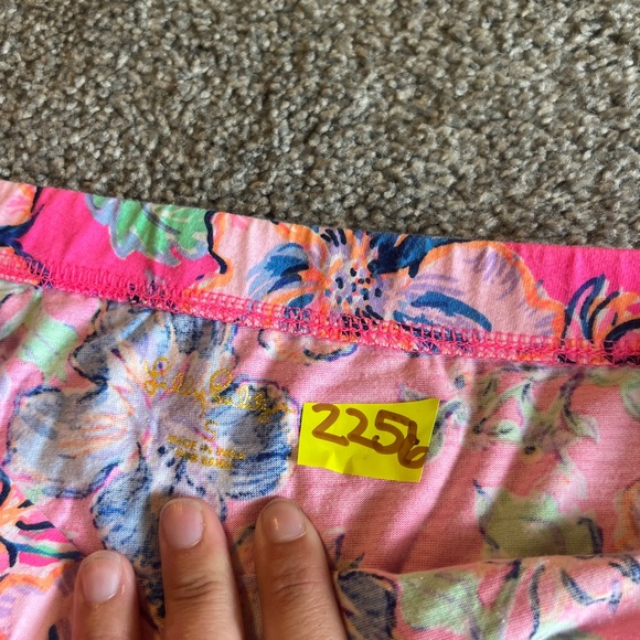 Lilly Pulitzer top womens small blue pink Lessa Off-The-Shoulder Top coastal - Picture 7 of 12